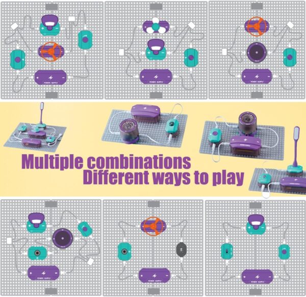 Elektrisko ķēžu komplekts, 25 bloki, 40 eksperimenti (no 3 gadiem) - Image 3