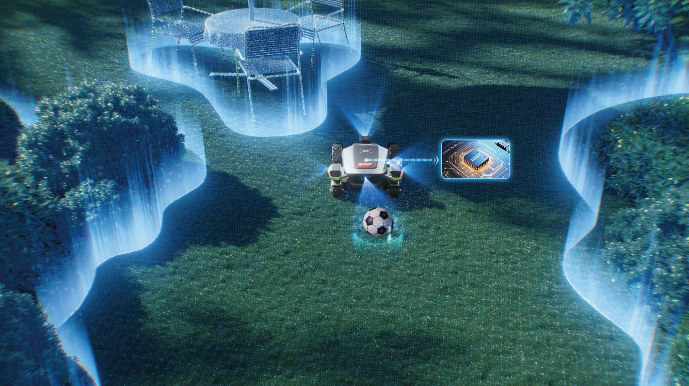 Patiesi dzīvniekiem draudzīgs 24/7 Uzlabota dziļuma kameras skaitļošana nozīmē asāku redzi, viedāku šķēršļu izvairīšanos, perfektu malu izsekošanu un nevainojami tīru zālienu katru reizi